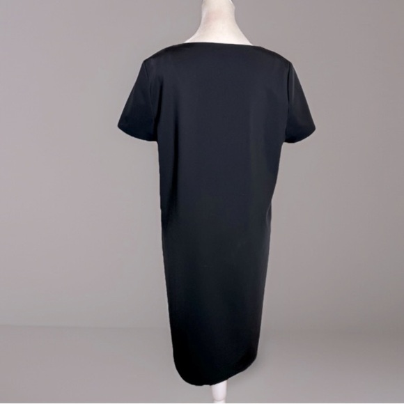 Women’s Lafayette 148 Black Dress With Floral Overlay, Size Medium - Picture 8 of 13